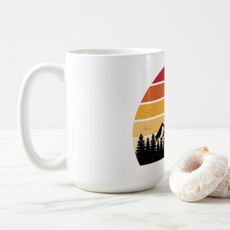 Mug Paysage Montagnard au Coucher du Soleil Rétro | Na