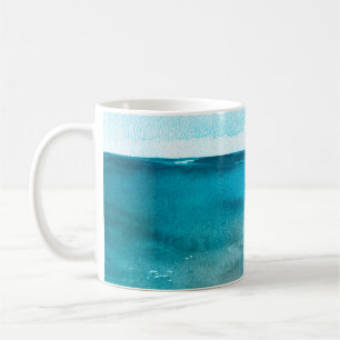 Mug Paysage océanique. Belle aquarelle peinture main