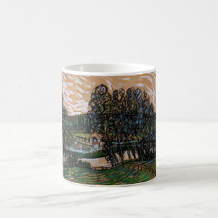Mug Paysage, Pont sur l'Oise par Vincent van Gogh