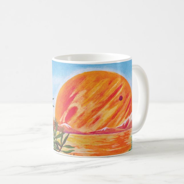 Mug Paysage sur Europa - Peinture Science-Fiction de l (Devant droit)