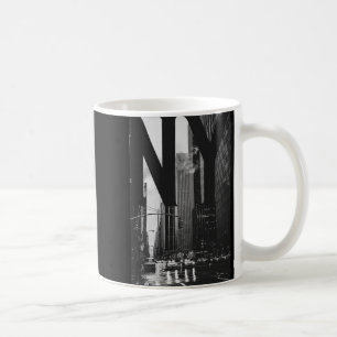 Mug Paysage urbain abstrait de New York City, noir et