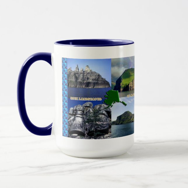 Mug Paysages rocheux du collage de l'Alaska (Gauche)