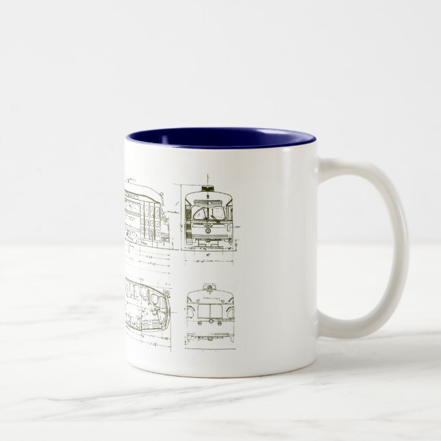 Mug PC Blueprint - Arrière - plan blanc (Droit)