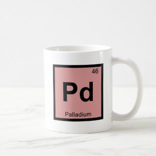 Mug Pd - Palladium Chimie Symbole du tableau périodiqu