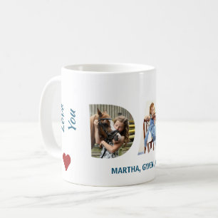Mug PDA Trendy Transparent Love You Dad 3 Photos Coeur