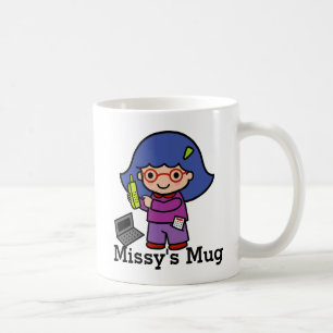 Mug PDG / Comptable / Mogul Girl avec ordinateur