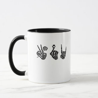 Mug Peace And Roll Skeleton Mains Classique