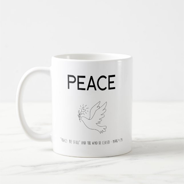 Mug Peace be still bird flying (Gauche)