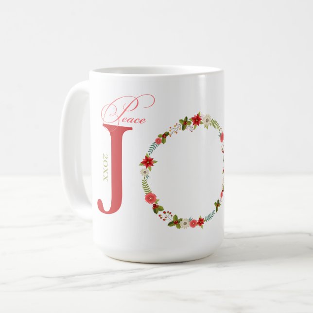 Mug Peace Jove Love Wreath Noël (Devant gauche)