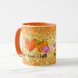 Mug Peace Love Automne Personnaliser Couleur