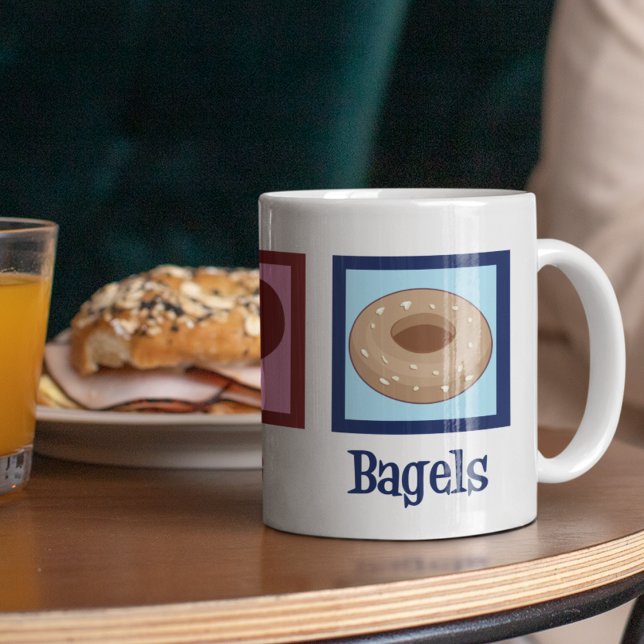 Mug Peace Love Bagels (Créateur téléchargé)