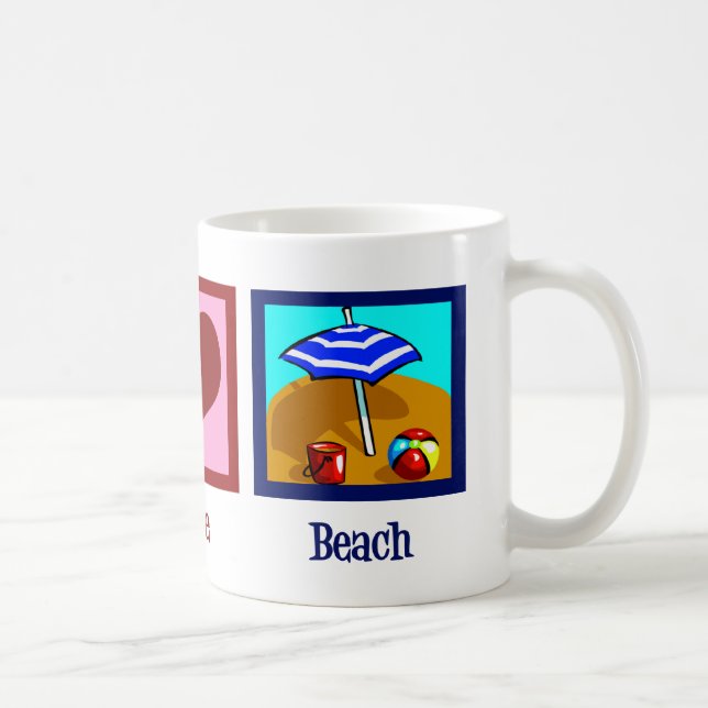 Mug Peace Love Beach (Droite)