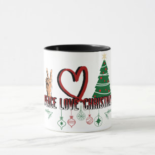 Mug Peace Love Christmas