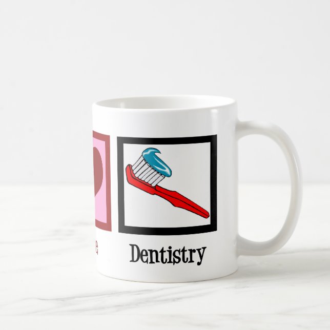Mug Peace Love Dentistry mignon Dentist (Droite)