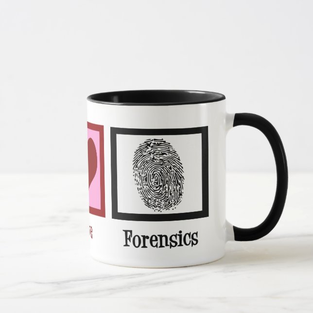 Mug Peace Love Forensics (Droite)