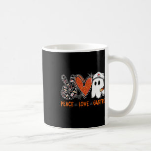 Mug Peace Love Gastro Ghost Infirmière Gastroentérolog