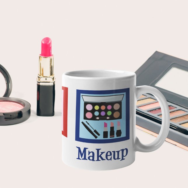 Mug Peace Love Maquillage Artiste Cute (Créateur téléchargé)