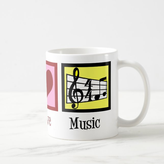 Mug Peace Love Music (Droite)
