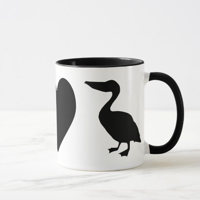 Mug Peace, Love & Pelicans (Droite)