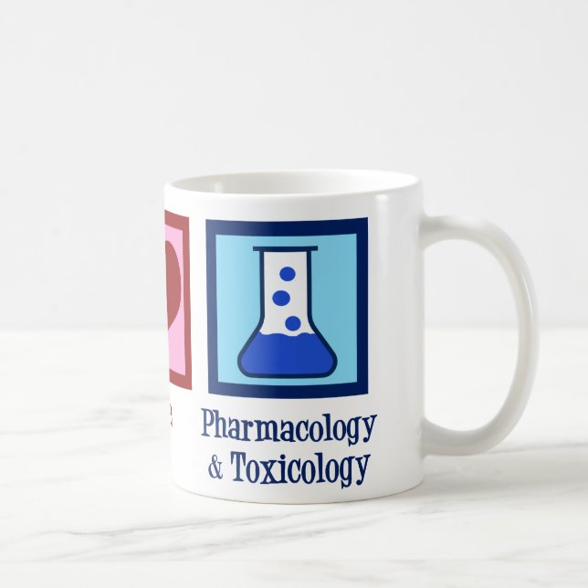 Mug Peace Love Pharmacologie et Toxicologie (Droite)