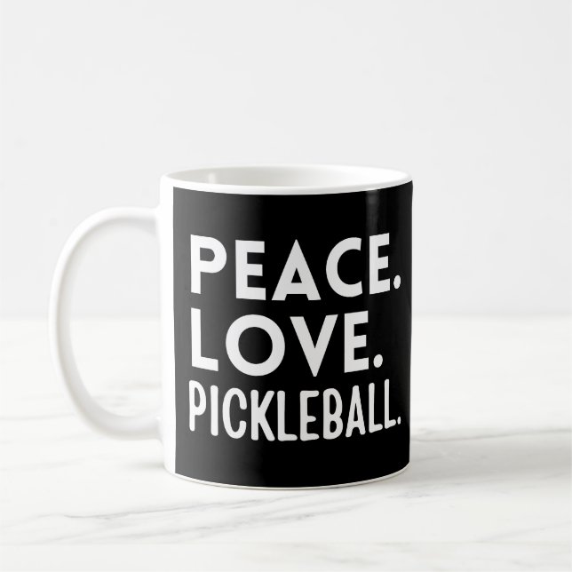 Mug Peace Love Pickleball (Gauche)