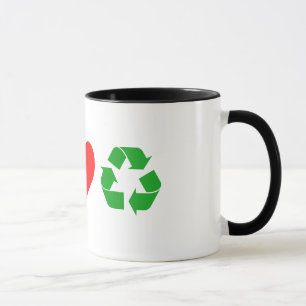 Mug Peace Love Recycle