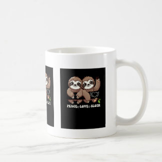 Mug Peace Love Sloth adorables animaux