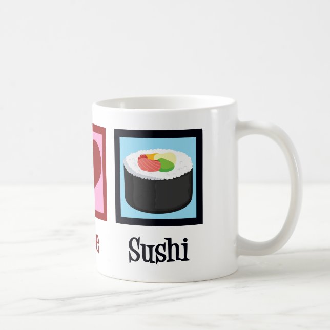 Mug Peace Love Sushi (Droite)
