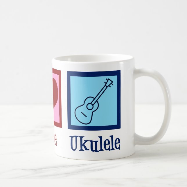 Mug Peace Love Ukulele (Droite)