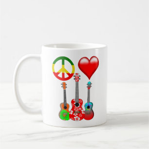 Mug Peace Love Ukuleles