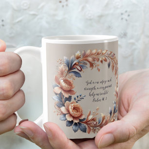 Mug Peach chatoyant et Verse de la Bible Personnalisab