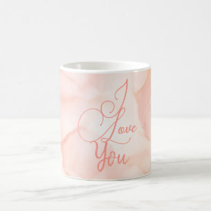 Mug Peach Fuzz Minimaliste moderne Rose Petal Valentin