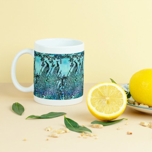 Mug Peacock Art Nouveau (Créateur téléchargé)