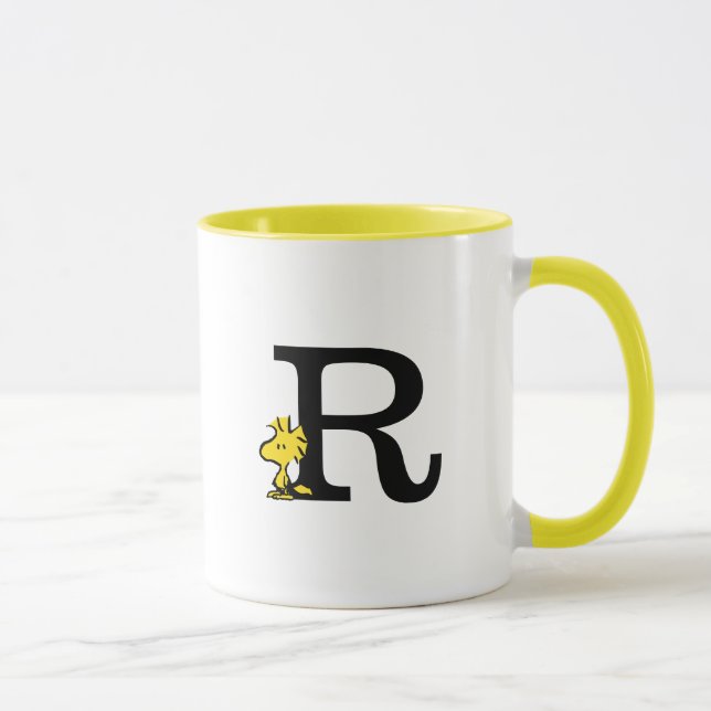Mug PEANUTS | Bois | Monogramme R (Droite)