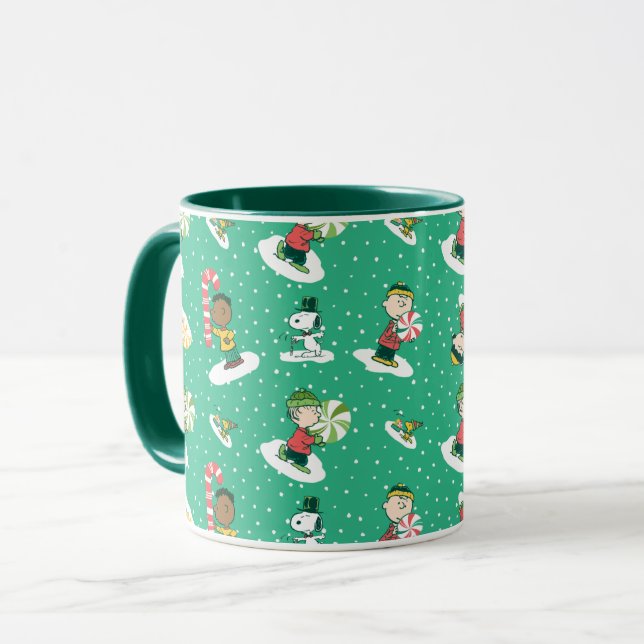 Mug Peanuts Peppermint Dreams Snowflake Motif (Devant gauche)