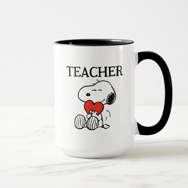 Mug Peanuts | Snoopy Heart Hug Teacher (Droite)