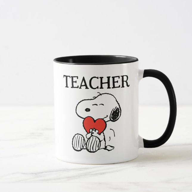 Mug Peanuts | Snoopy Heart Hug Teacher (Droite)