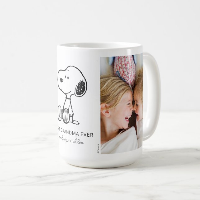 Mug PEANUTS | Snoopy - Meilleure photo de grand-mère j (Devant droit)