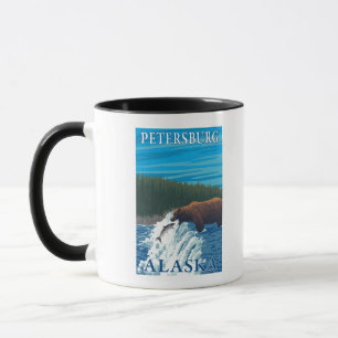 Mug Pêche à l'ours dans la rivière - Petersburg, Alask