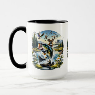 Mug Pêche, Cerf, Chasse au Canard
