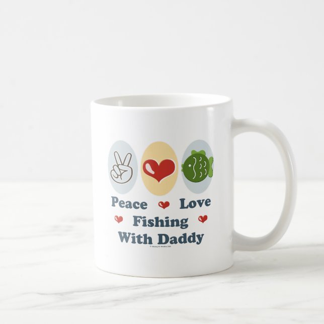 Mug Pêche d'amour de paix avec le papa (Droite)