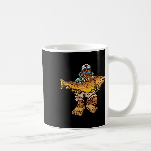 Mug Pêche de la truite Brown Pêche de la truite Bigfoo (Droite)