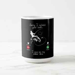 Mug Pêche - Désolé d'avoir manqué votre appel J'étais