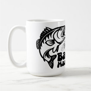 Mug Pêche maître de basse personnalisée SVG