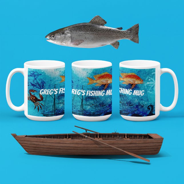 Mug Pêche personnalisée (Créateur téléchargé)
