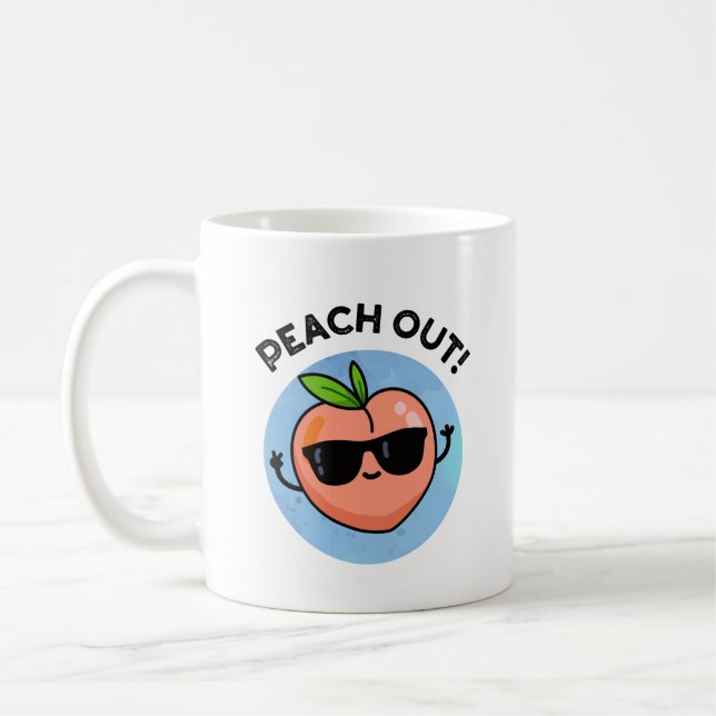 Mug Pêcher Drôle Fruit Pun (Gauche)