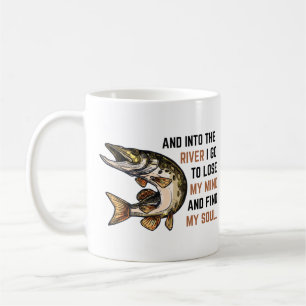 Mug Pêcher et dans la rivière Je vais perdre ma tête