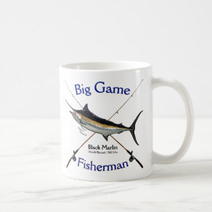 Mug Pêcheur Marlin noir de grand jeu