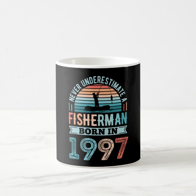 Mug Pêcheur né en 1997 Pêche 30e anniversaire Cadeau (Centre)