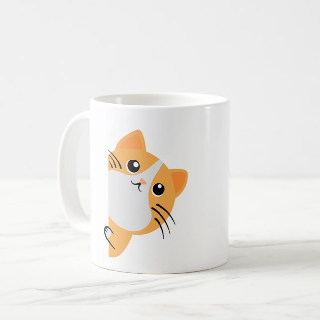 Mug Peek-a-boo - Ginger Cat (Devant gauche)